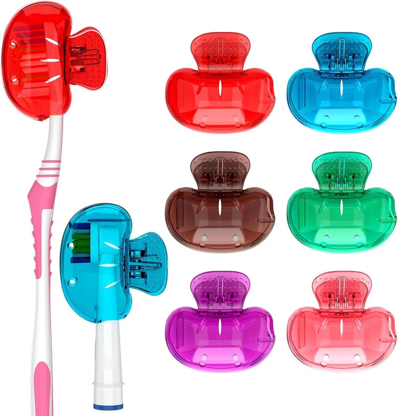 Nincha Snap-on Toothbrush Head Cover for Manual and Powered Toothbrush - Multiple Colors -Pack of 6 - Image 1